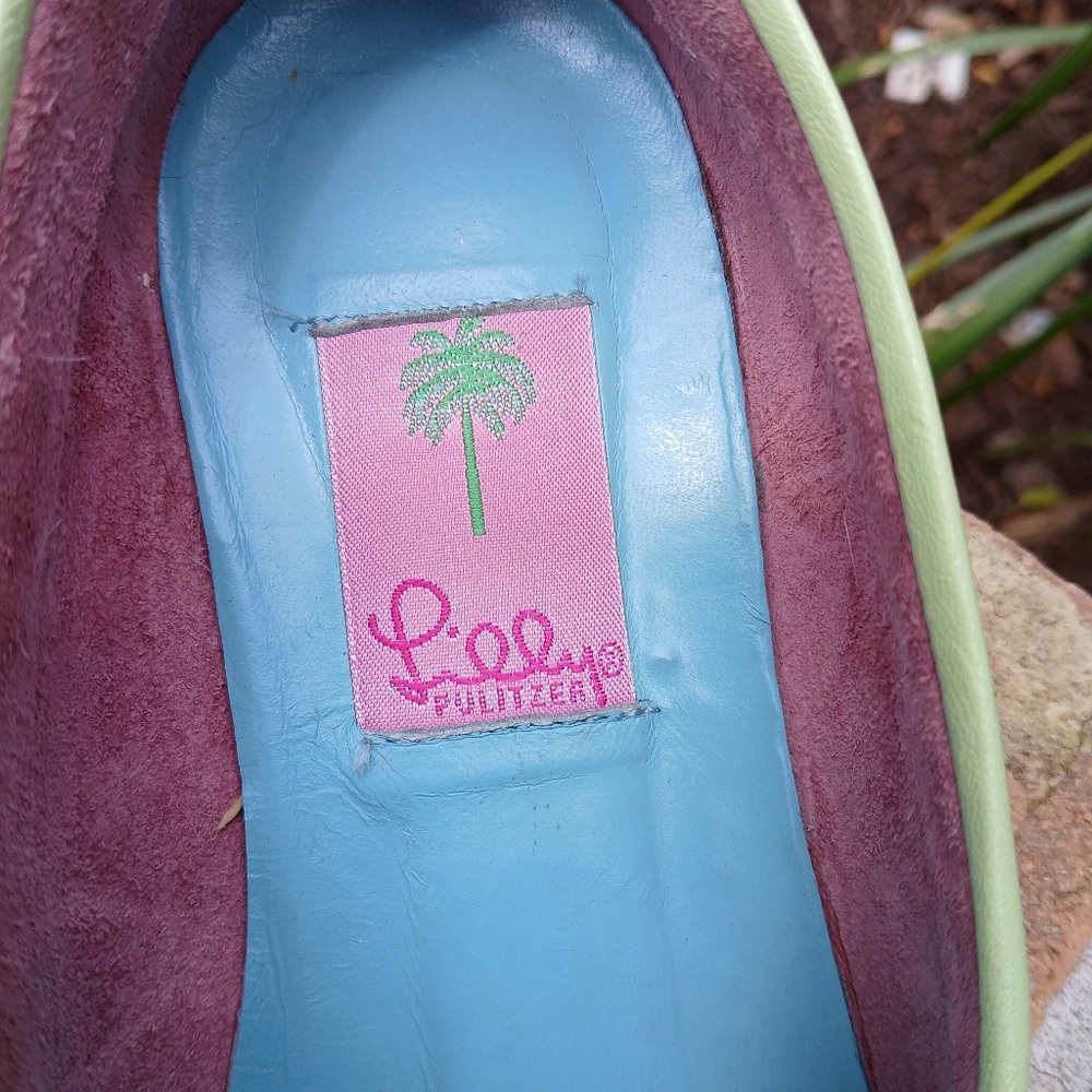 Lilly Pulitzer Pastel Pink and Lime Two-Tone Boat Shoes - Picture 4 of 5